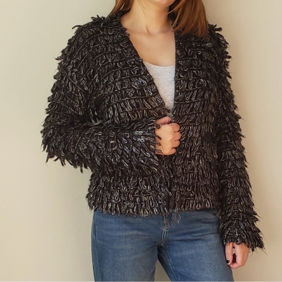 The Great. Textured Open Cardigan/Jacket